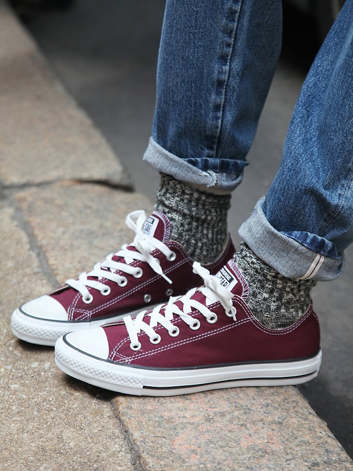 Free People Converse Womens in Red | Lyst