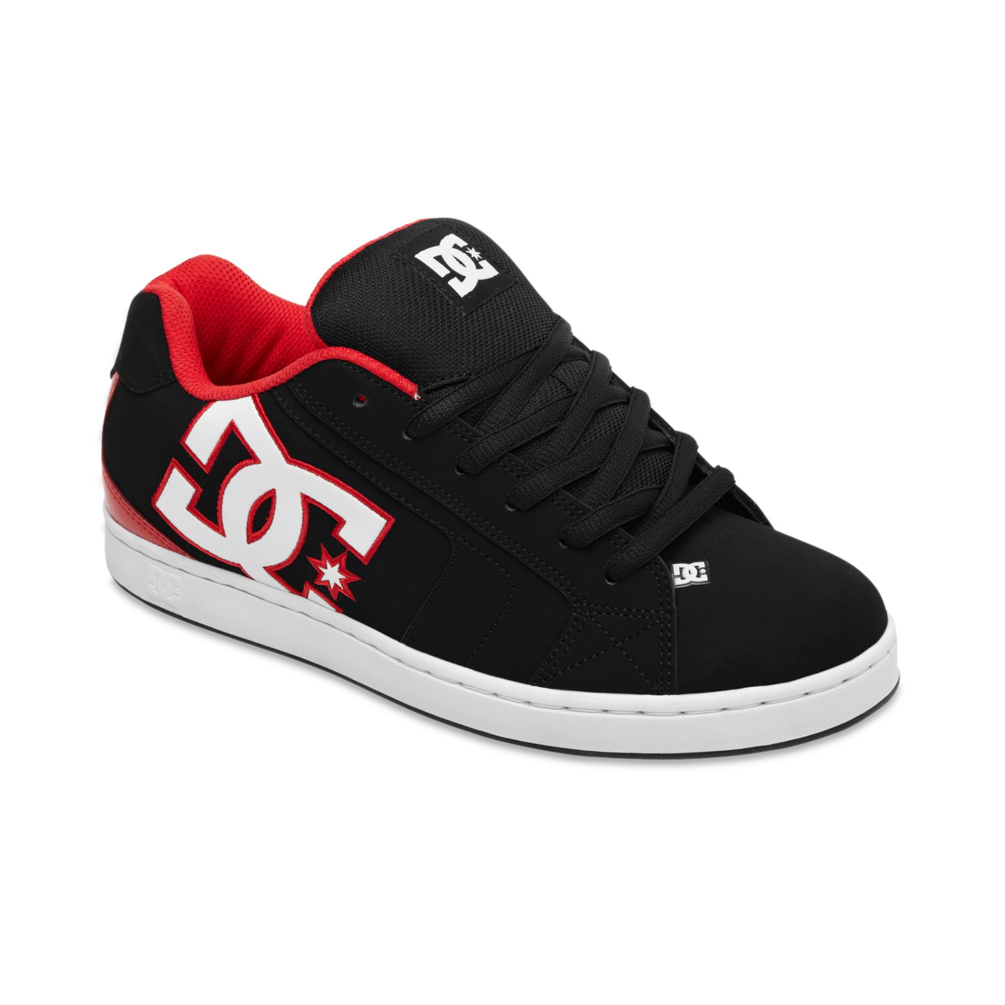 dc shoes black and red