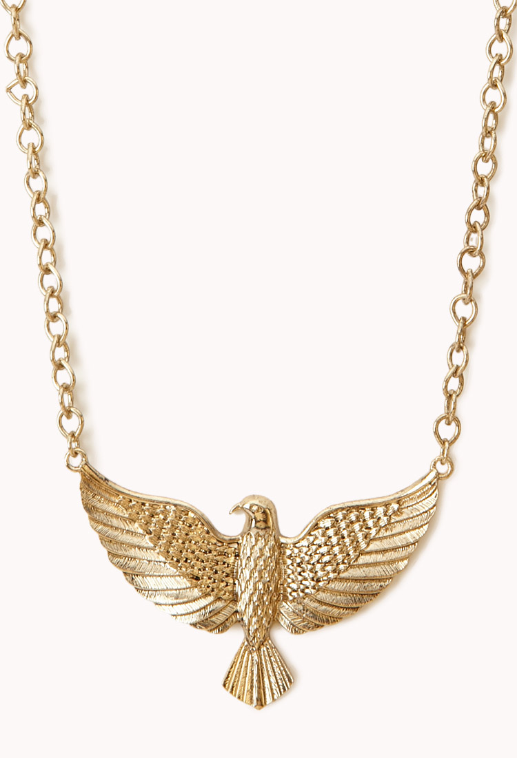 Etched Eagle Necklace