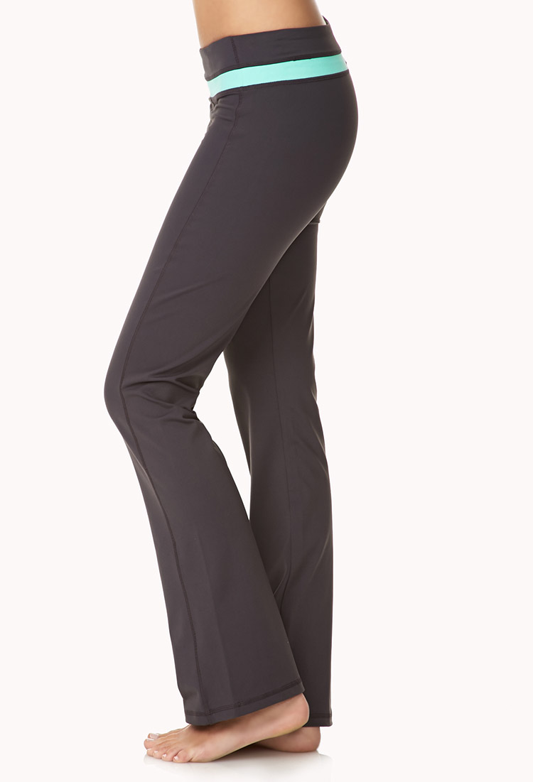 Lyst - Forever 21 Fit & Flare Yoga Pants in Gray