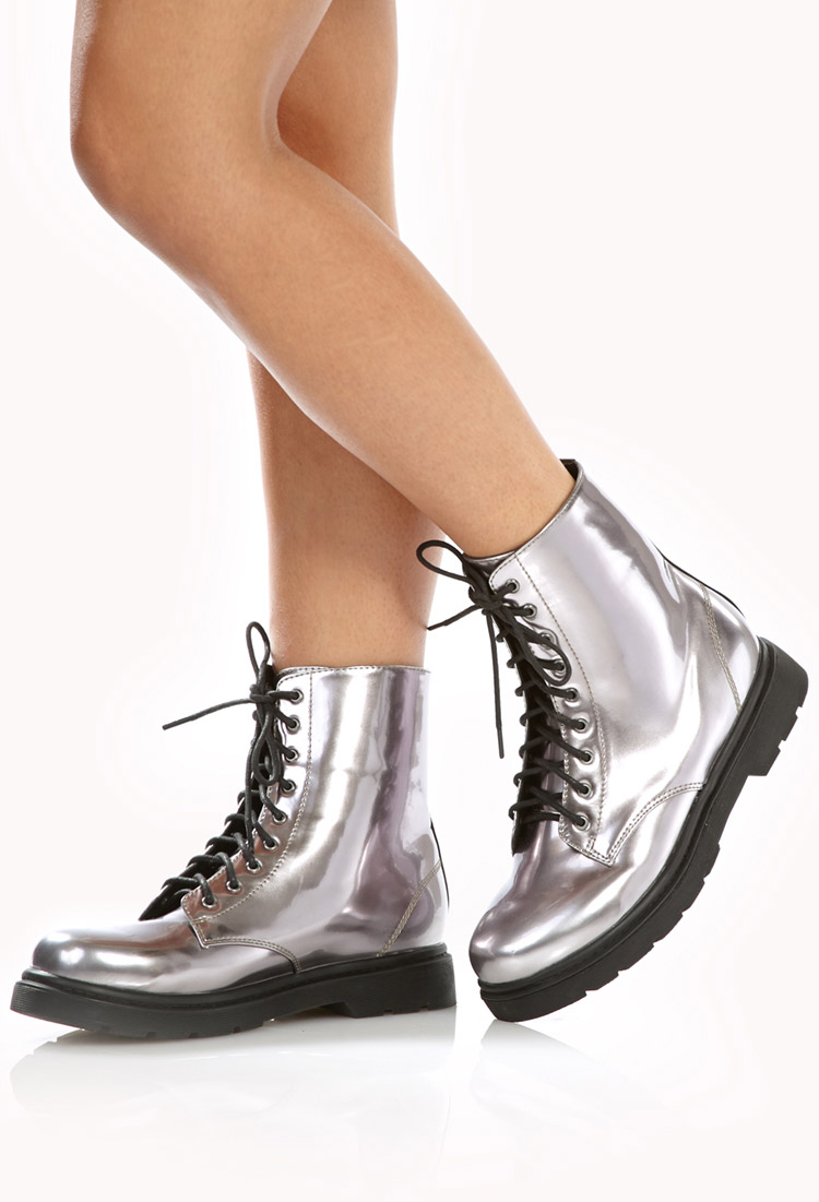 silver boots forever 21