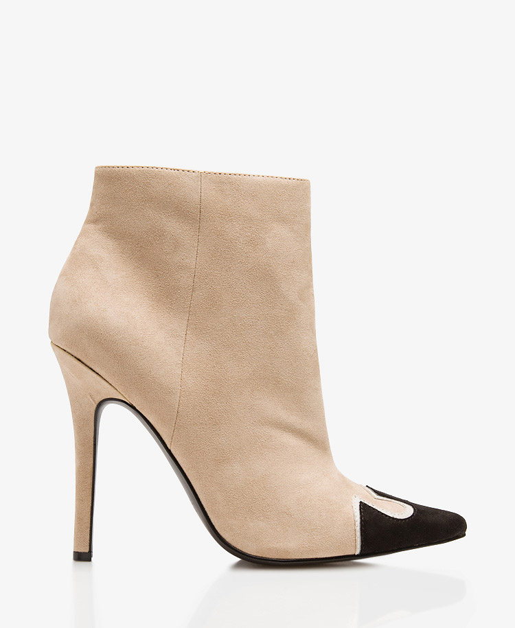 Lyst Forever 21 Westerninspired High Heel Booties in Natural