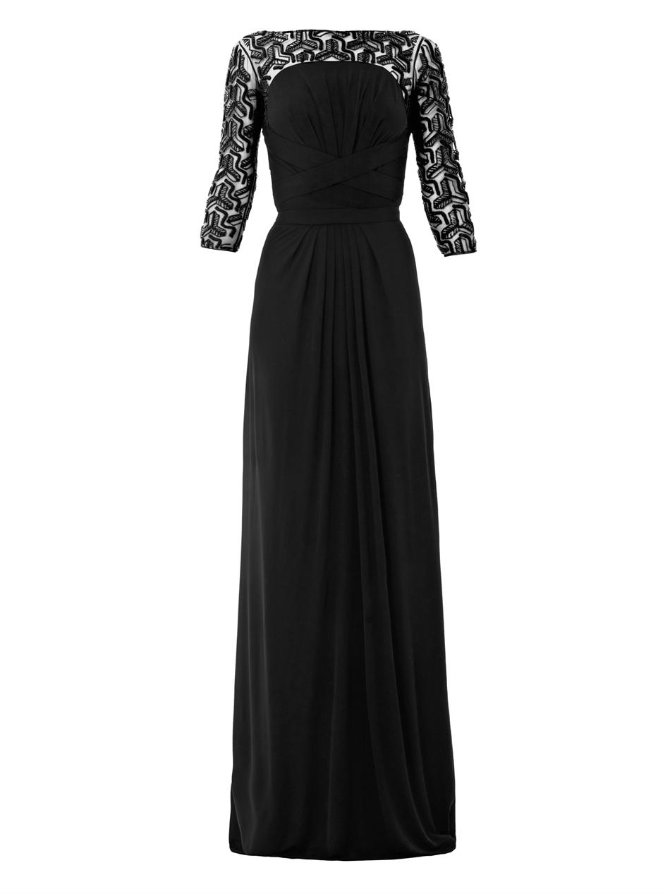 Lyst - Issa Embellished Jersey Gown in Black