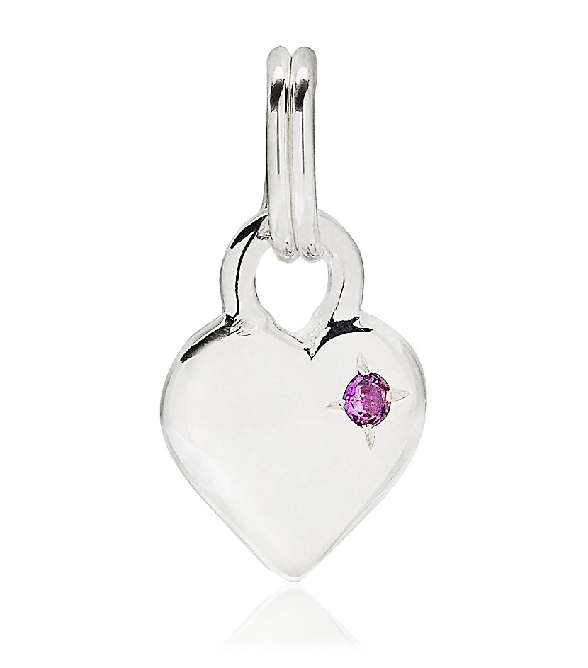 Links Of London Silver Mini Heart Ruby Charm In Metallic Lyst