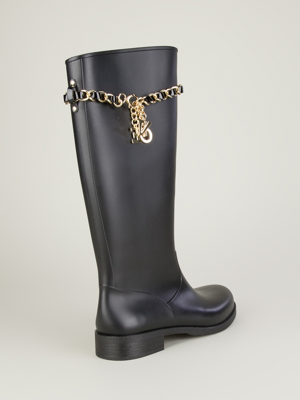 Love Moschino Rain Boot in Black Lyst