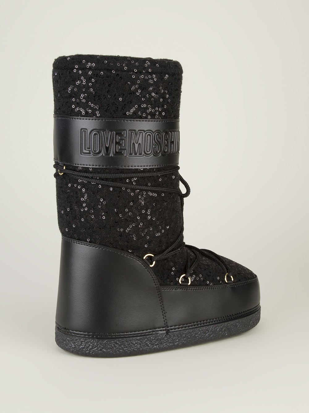 Love Moschino Sequined Moon Boot in 