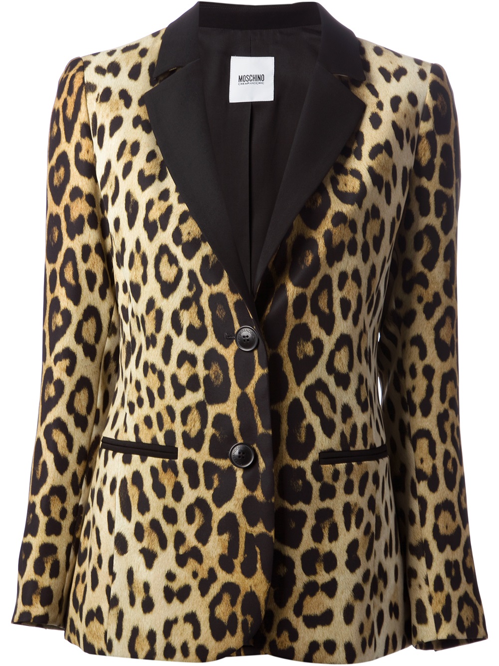 Lyst - Boutique Moschino Leopard Print Blazer in Natural