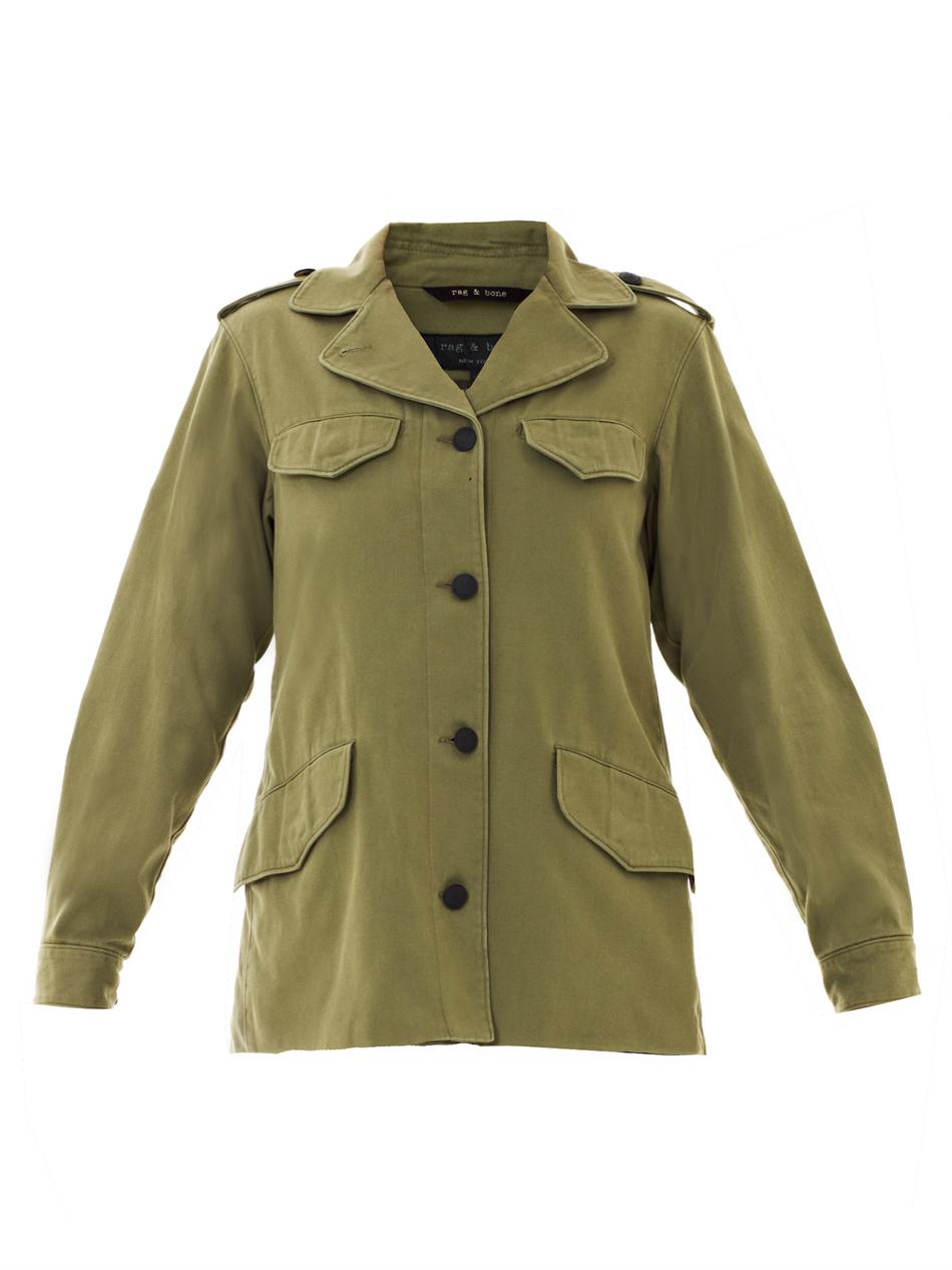 Rag & bone Carrier Military Cotton Jacket in Natural Lyst