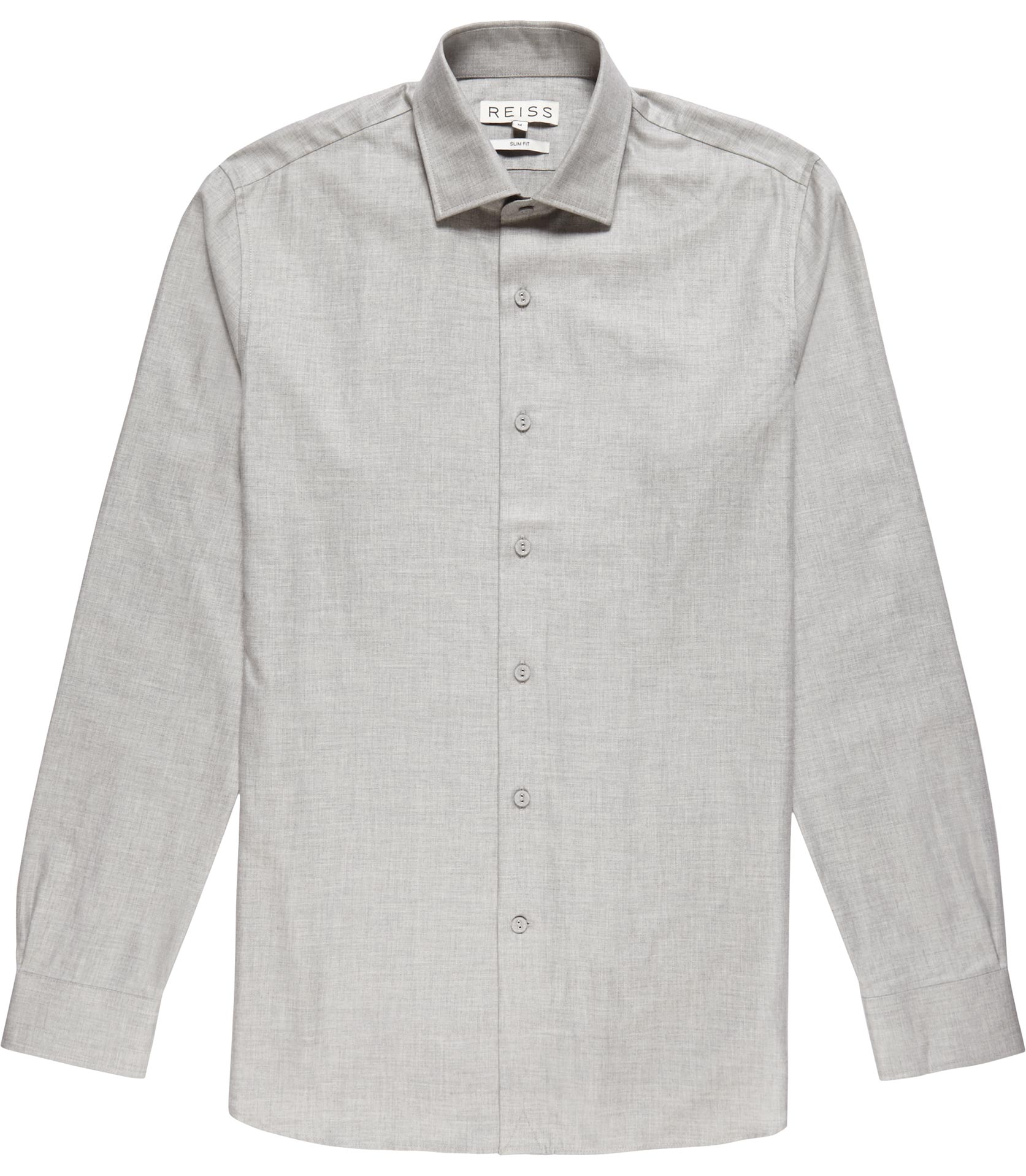 Lyst - Reiss Ivy Shirt with Covered Buttons in Gray for Men