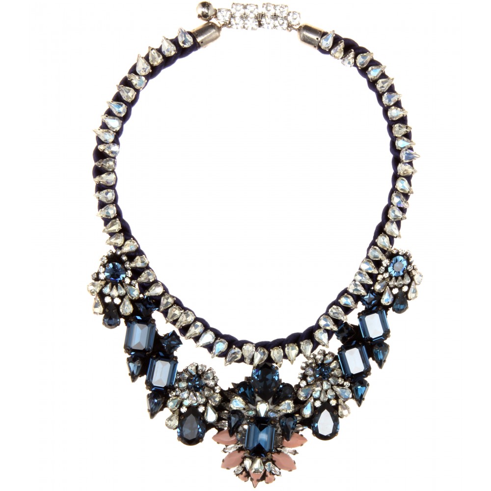 Shourouk Gilda Crystal Necklace in Blue | Lyst
