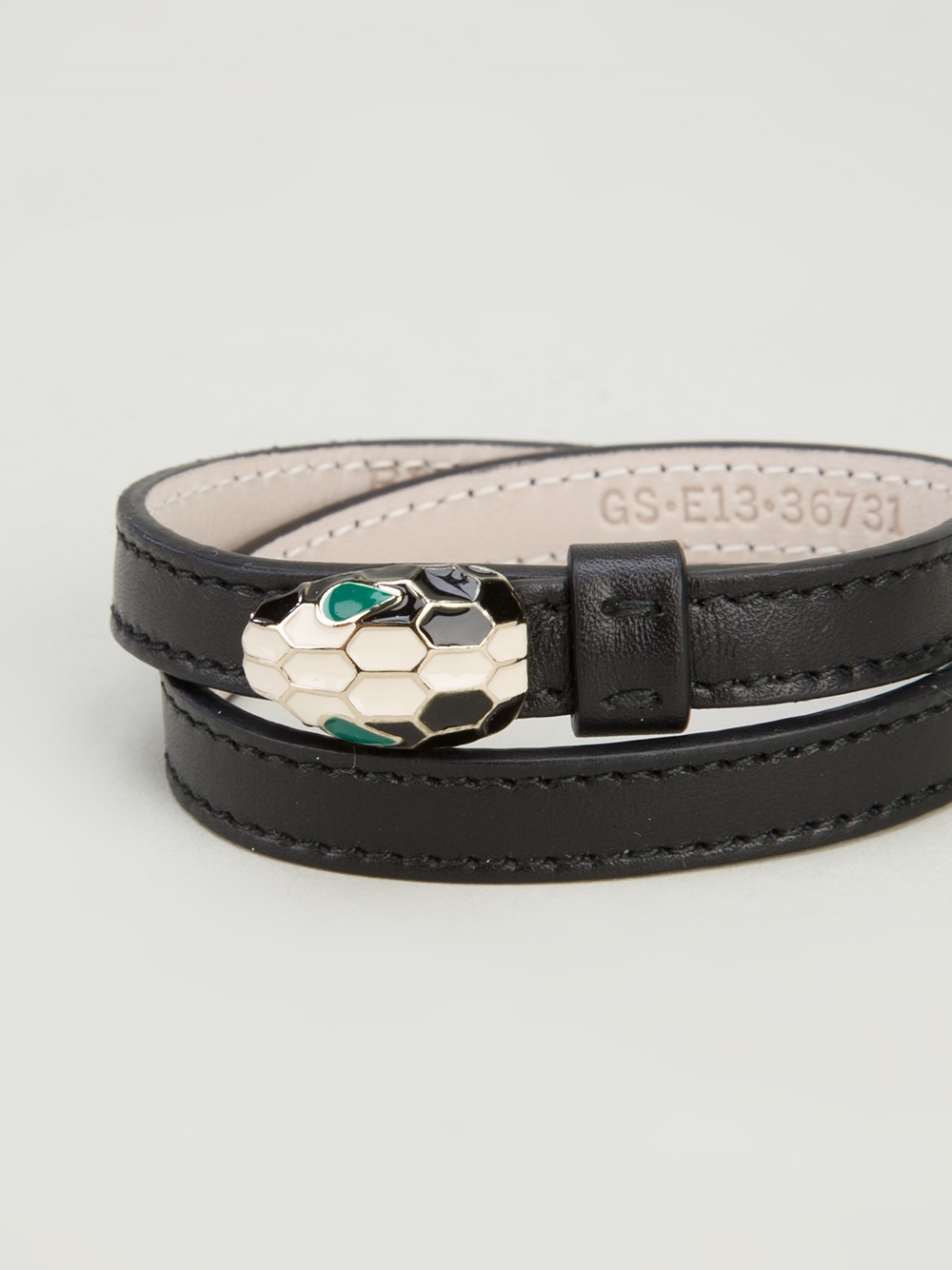 BVLGARI Snake Head Bracelet in Black Lyst