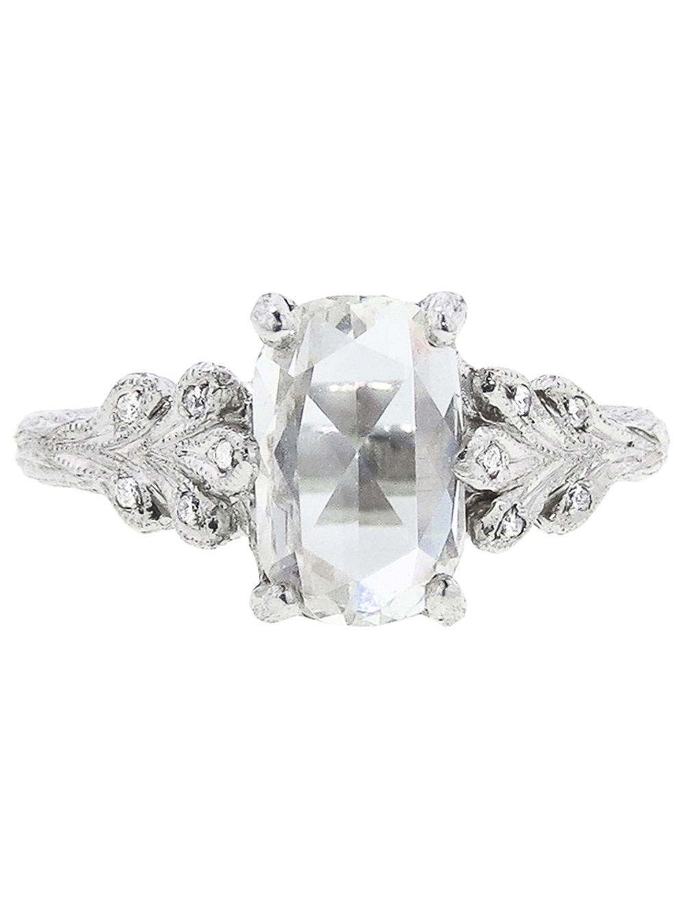 Lyst Cathy Waterman Diamond Leaf Side Ring In Metallic Gallery