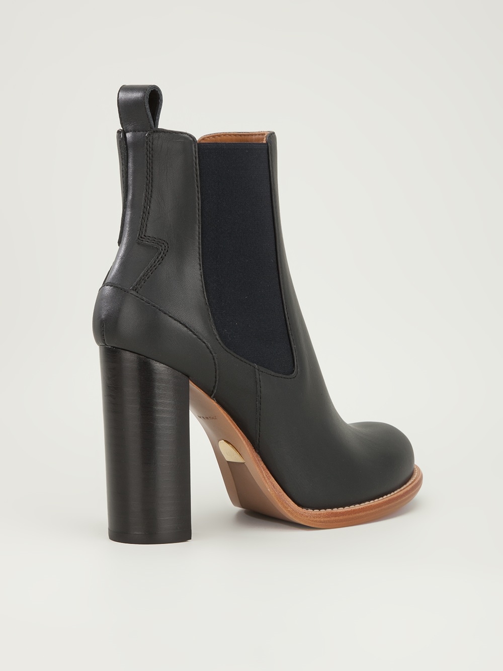 black high heel chelsea boots
