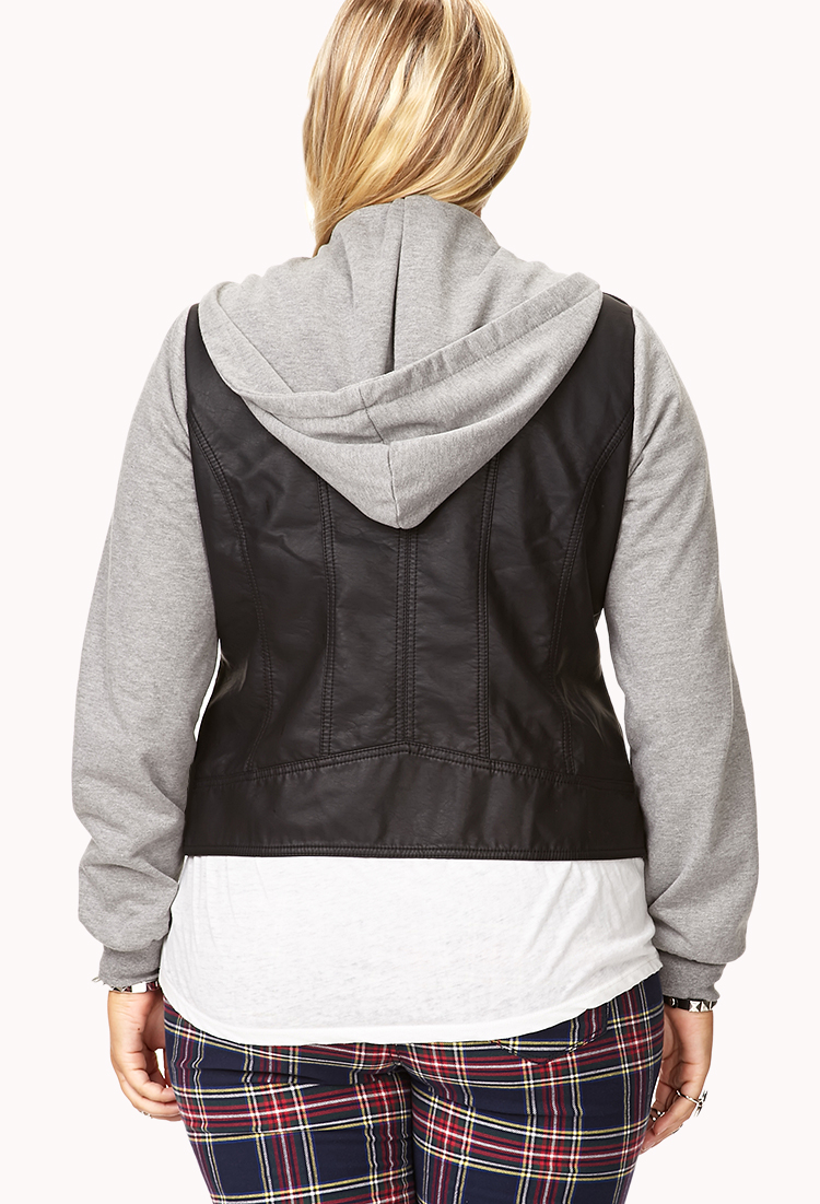 Forever 21 Plus Size Cool Girl Faux Leather Jacket In Black Lyst Gallery