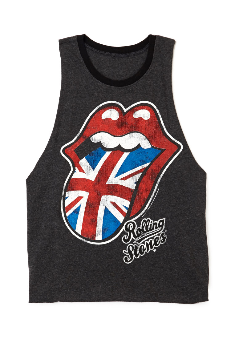 Forever 21 Rolling Stones™ Muscle Tee in Charcoal/Red (Gray) | Lyst