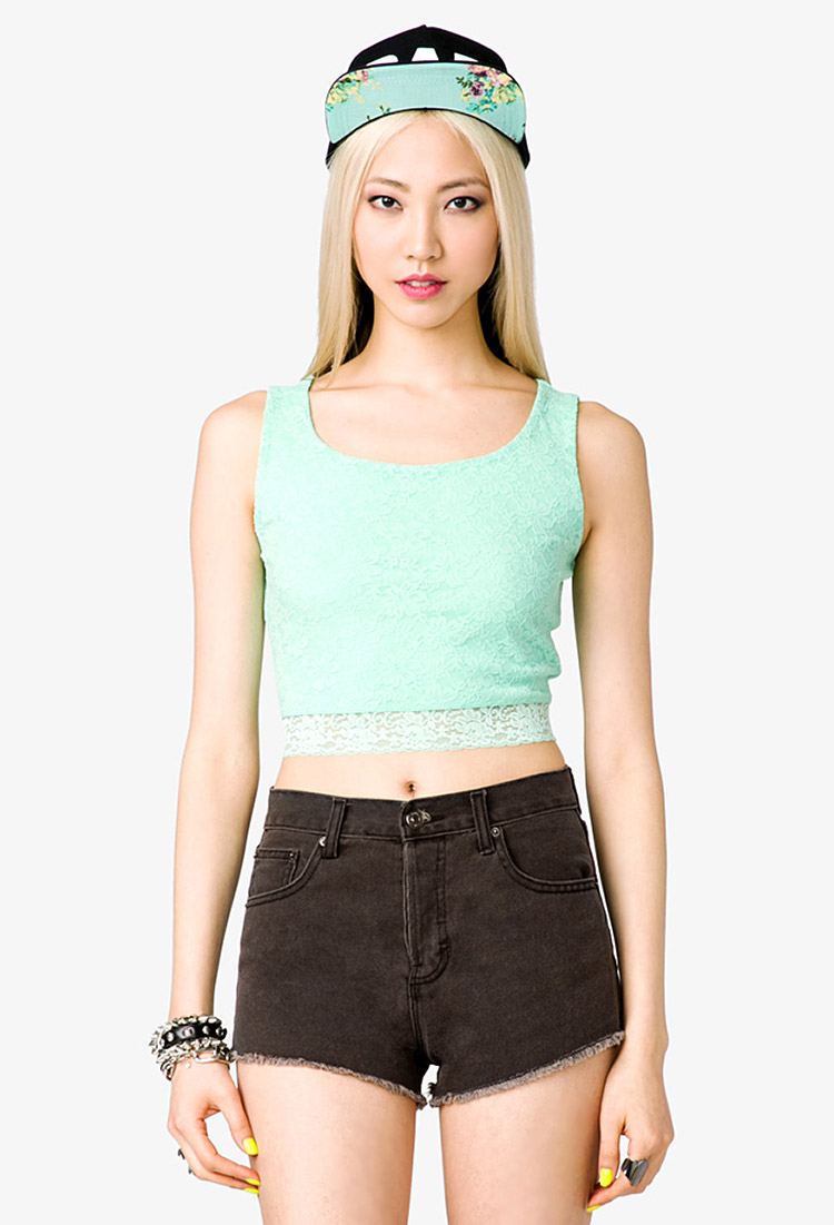 mint green top forever 21