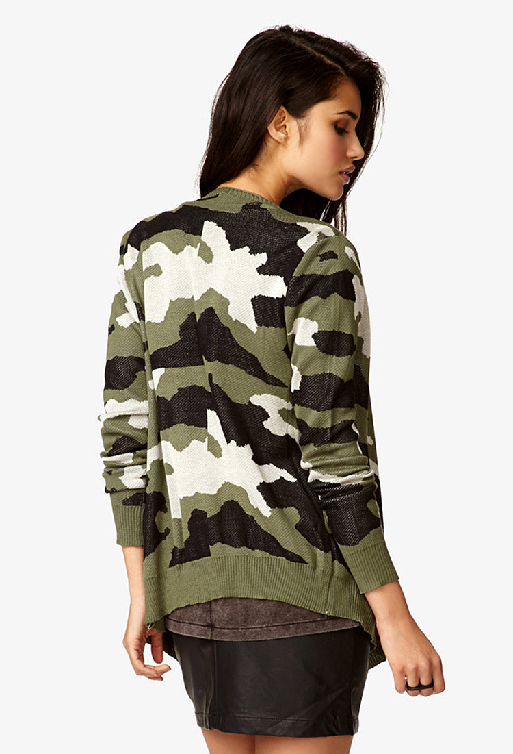 cases iphone 11 green 21 in Green Forever Lyst Camo Fringed Cardigan