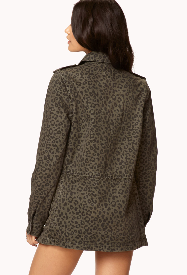 leopard utility jacket