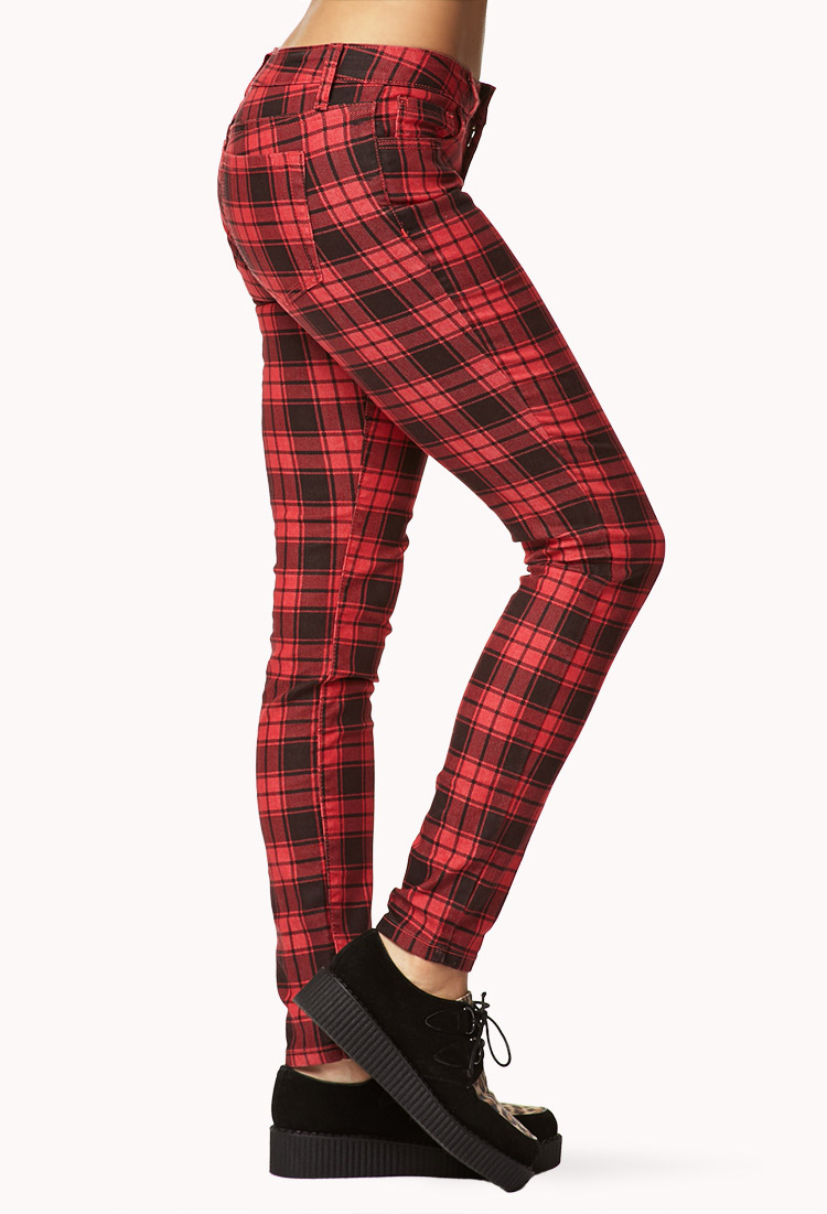 forever 21 red plaid pants