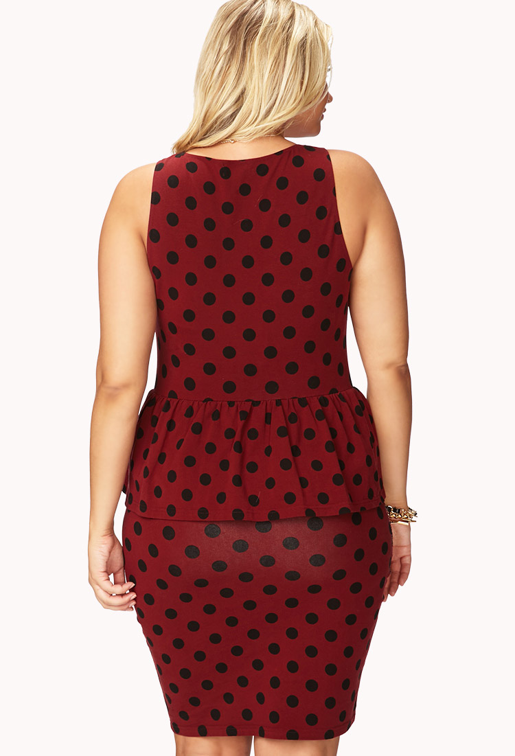 Red Polka Dot High Neck Wrap Dress in 2020 | Dresses, Red dress maxi, Dot dress