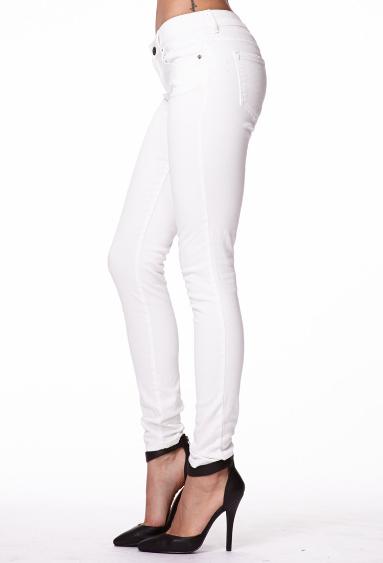 white soft jeans