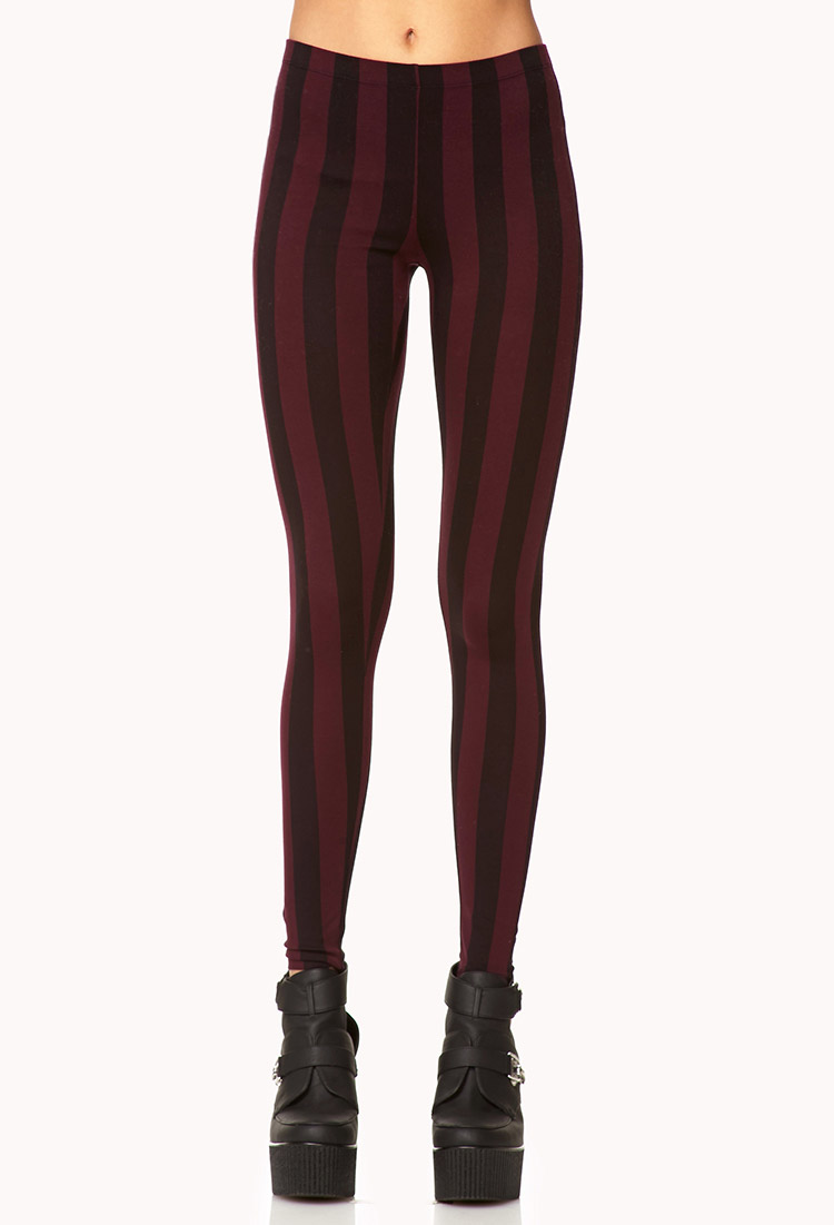 vertical striped leggings