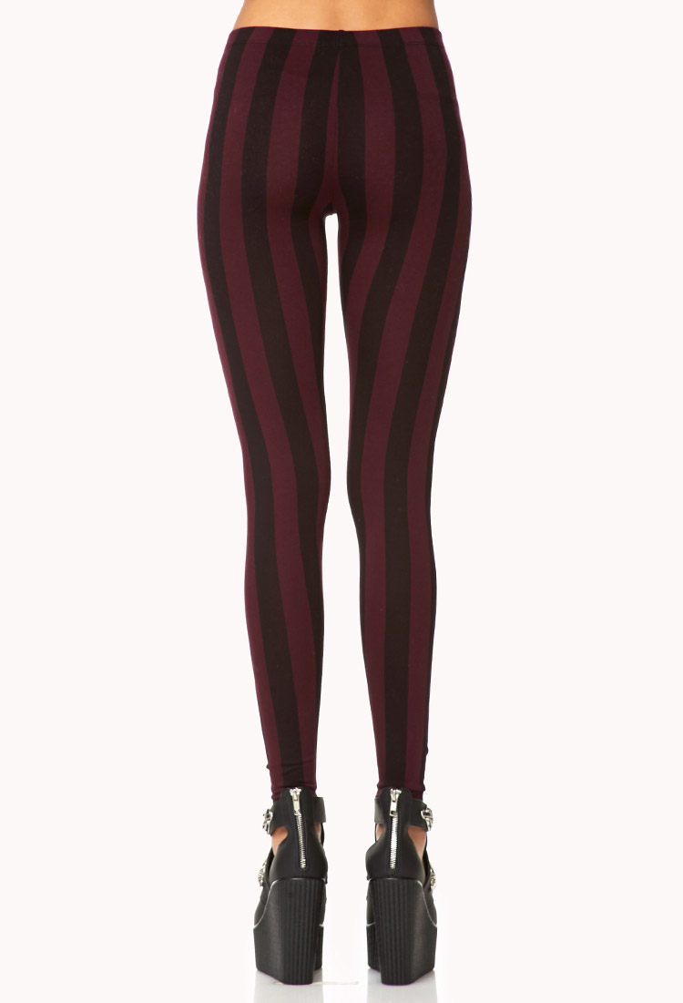 Forever 21 Vertical Stripe Leggings in 