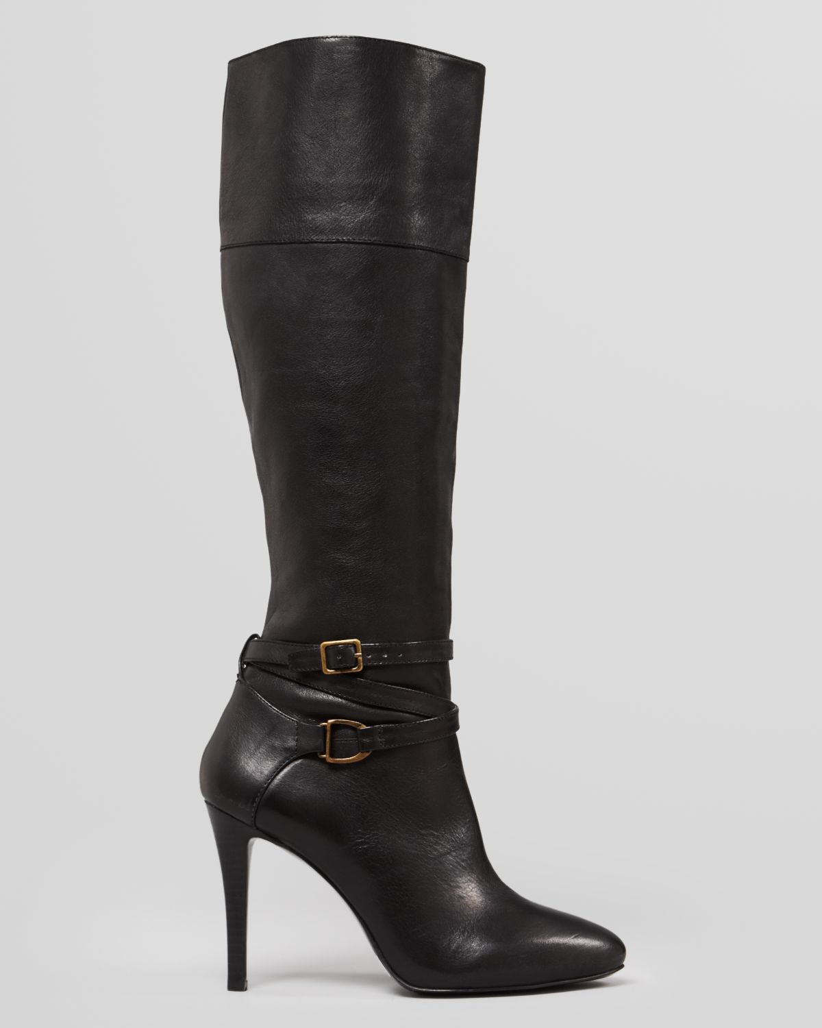 Lauren by Ralph Lauren Tall Dress Boots Kyla High Heel in Black - Lyst