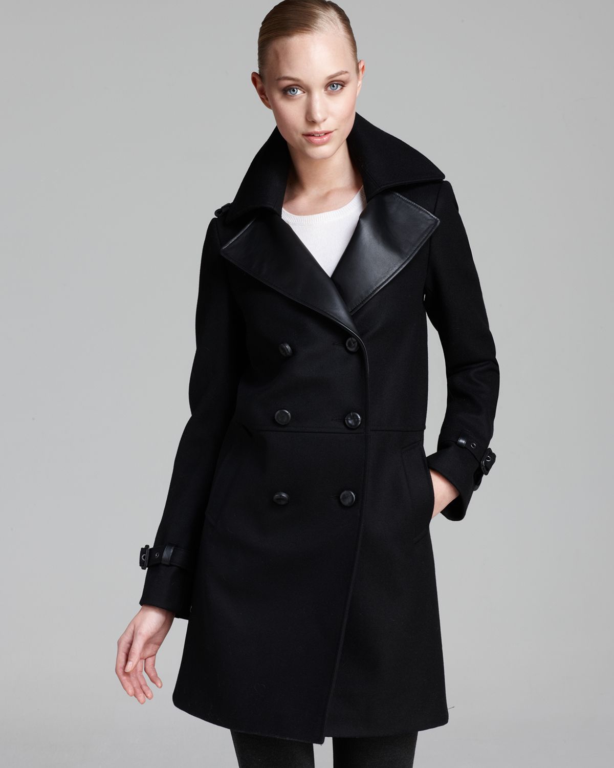 Mackage Coat Juniper with Leather Details in Black - Lyst