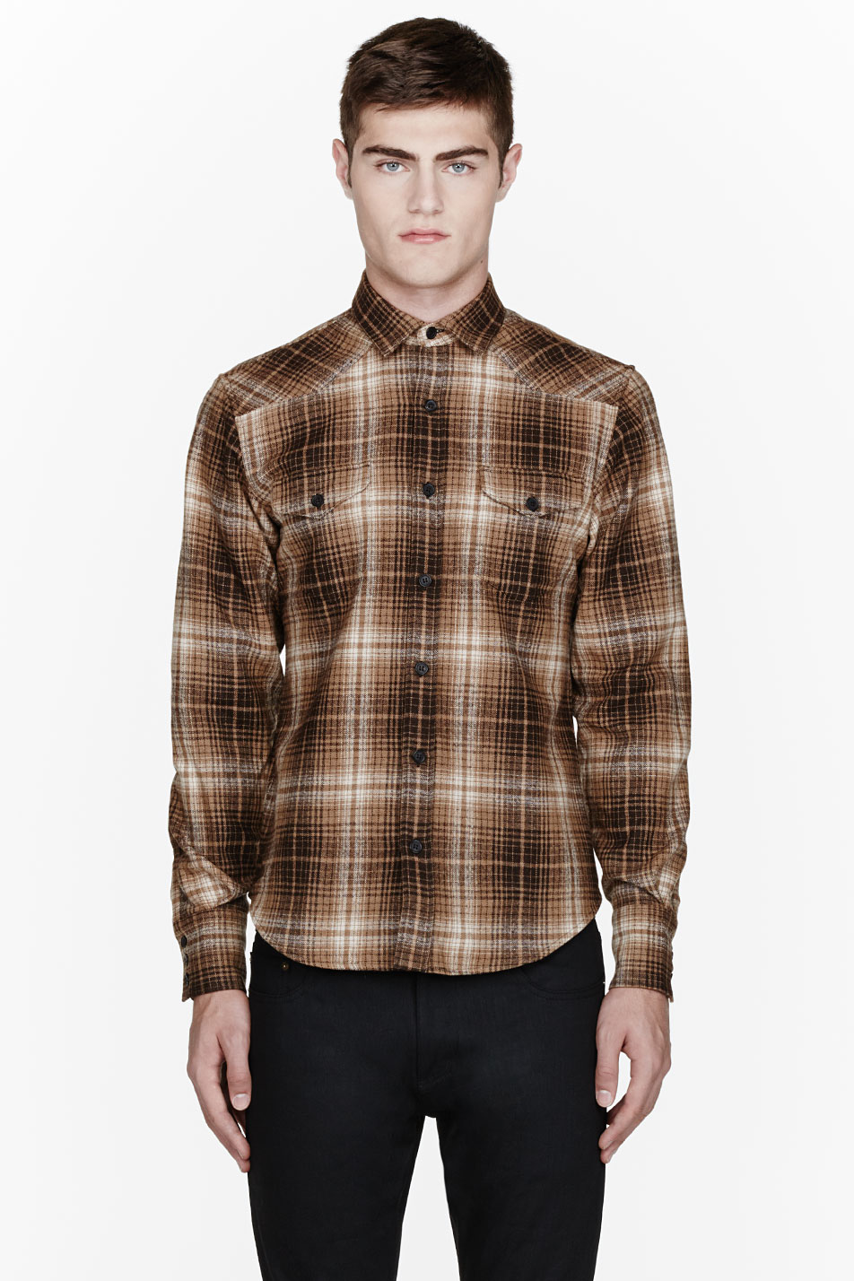saint laurent plaid shirt