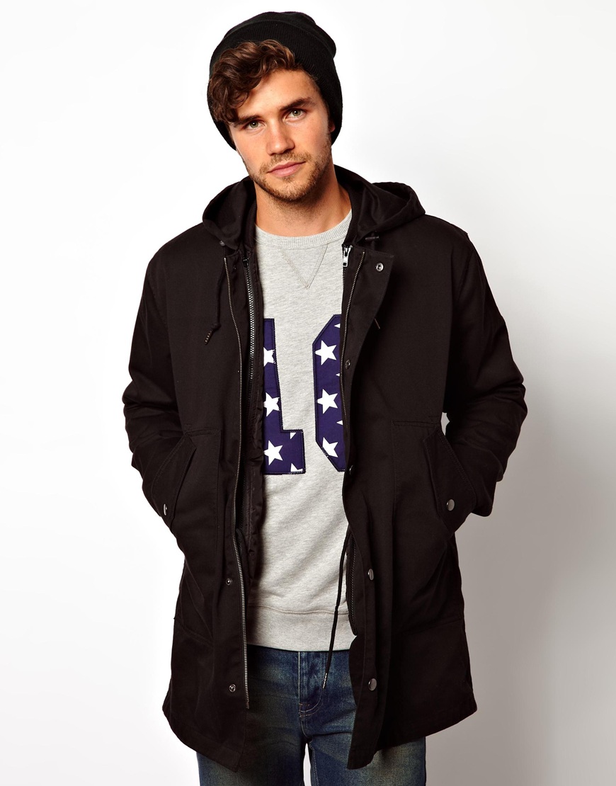 ASOS 2 In 1 Fishtail Parka Black  for Men Lyst