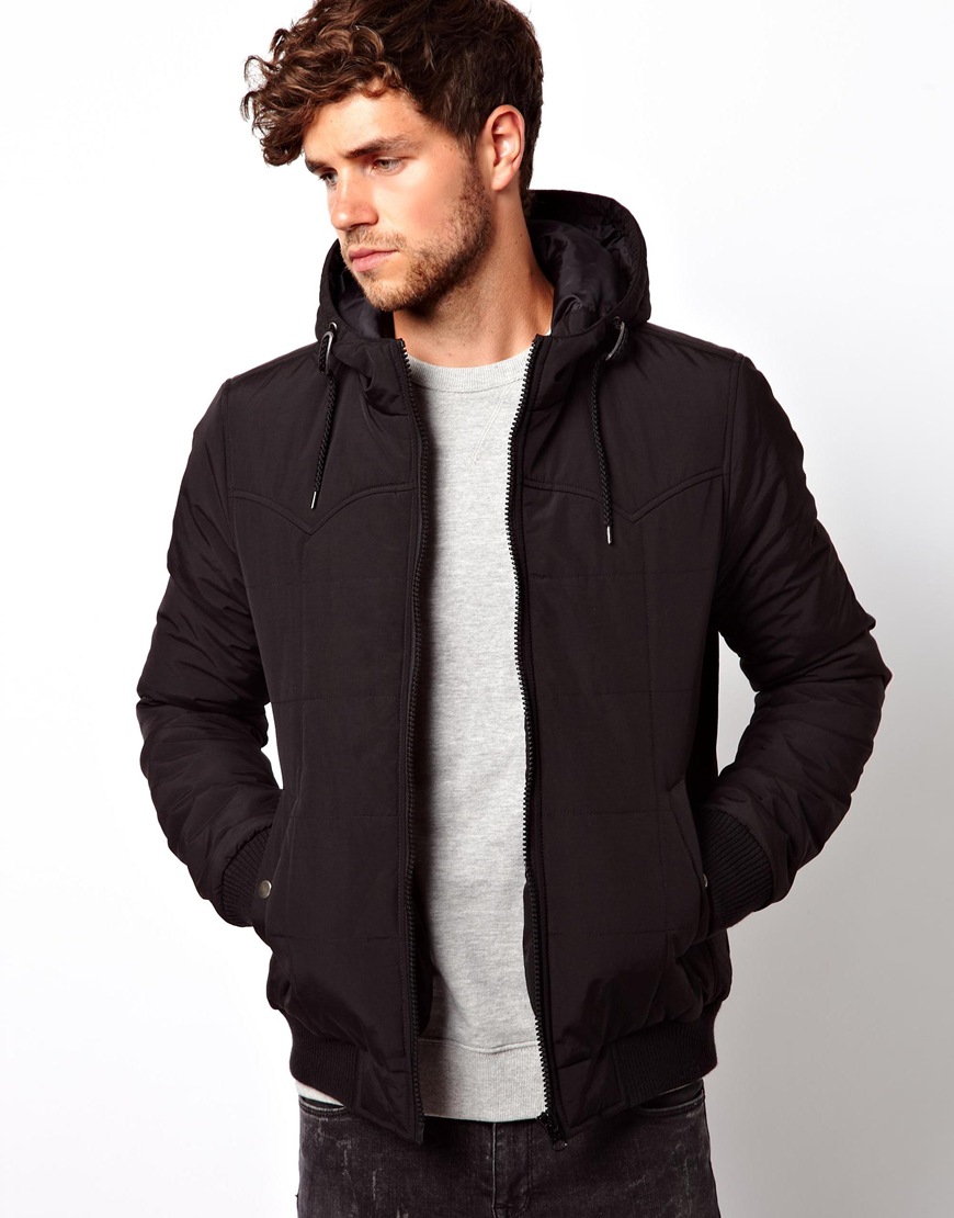 Lyst - Asos Jacket In Quilted Fabric in Black for Men