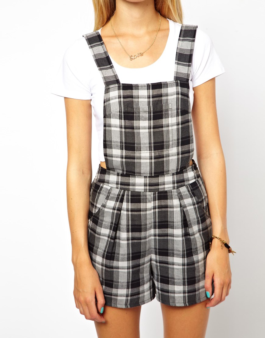 grey tartan pinafore