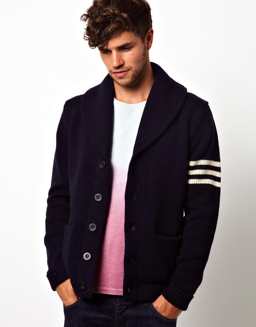 Lyst Fred Perry Asos Varsity  Cardigan  in Blue for Men