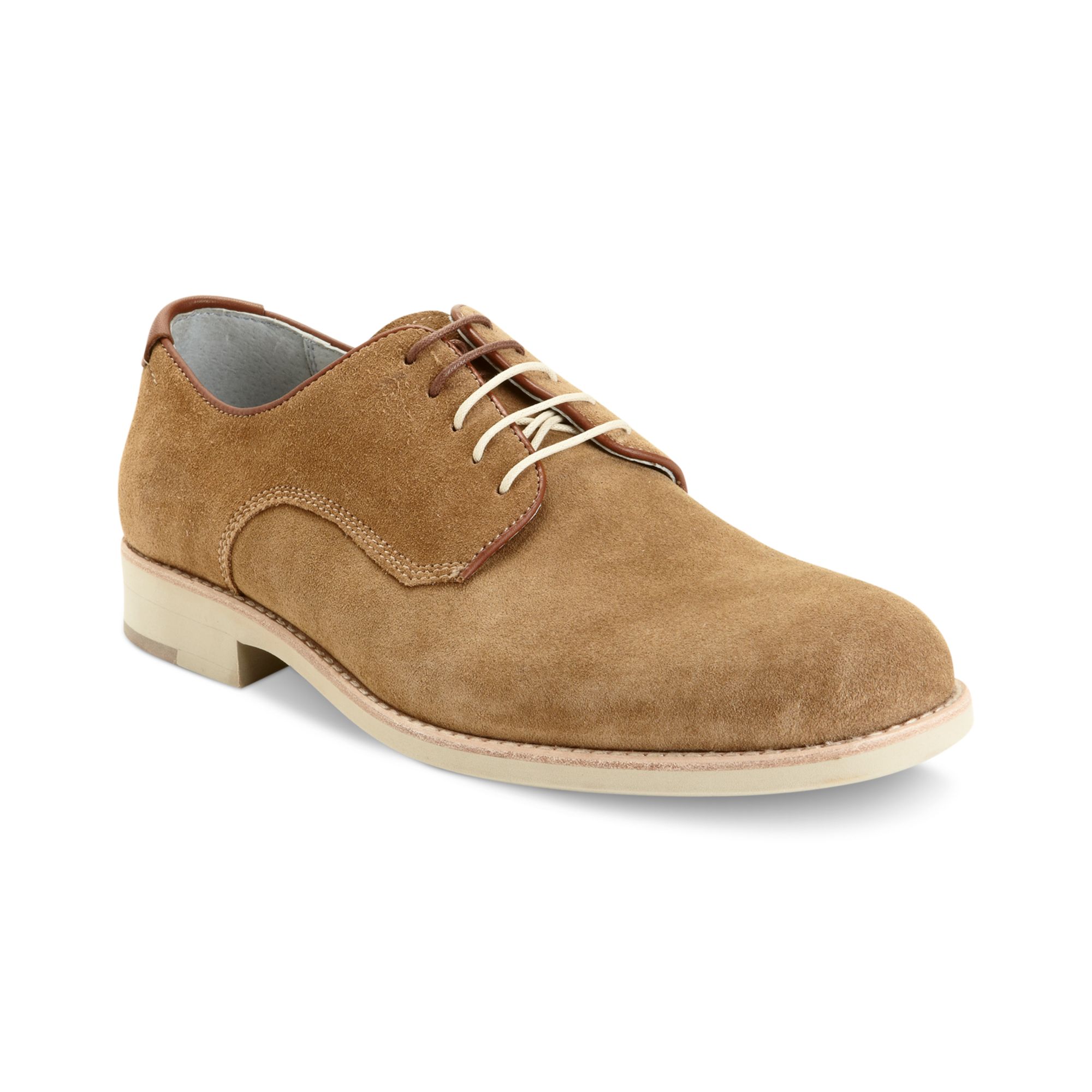 Lyst - Johnston & Murphy Ellington Suede Plain Toe Shoes in Brown for Men