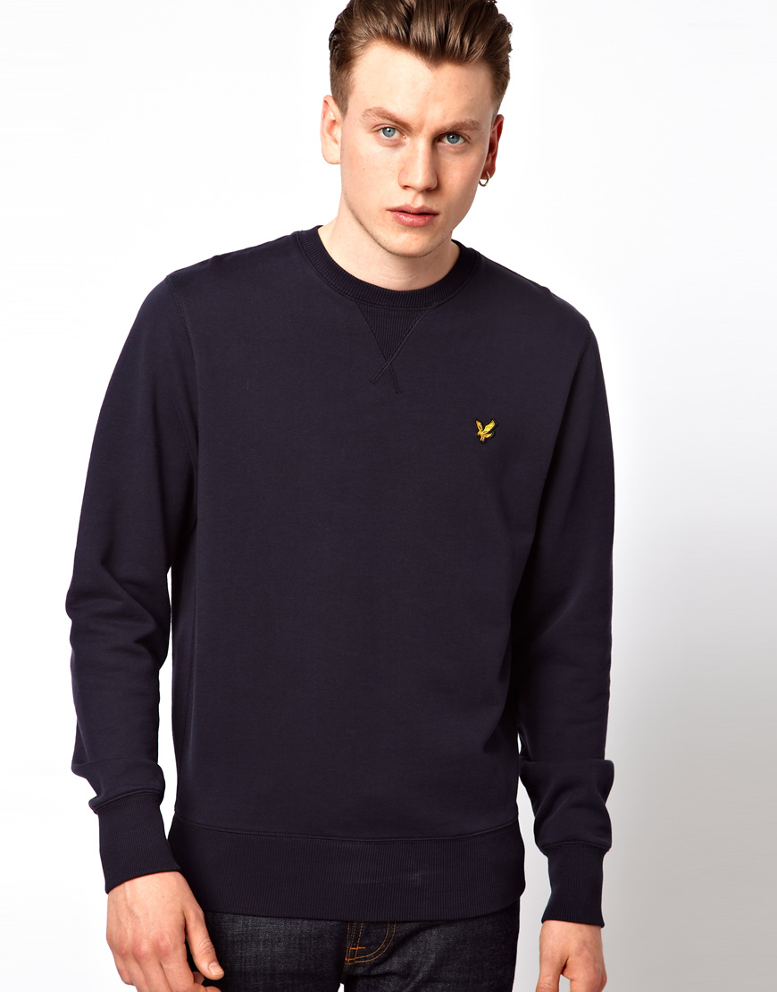 lyle and scott crew neck sweatshirt navy
