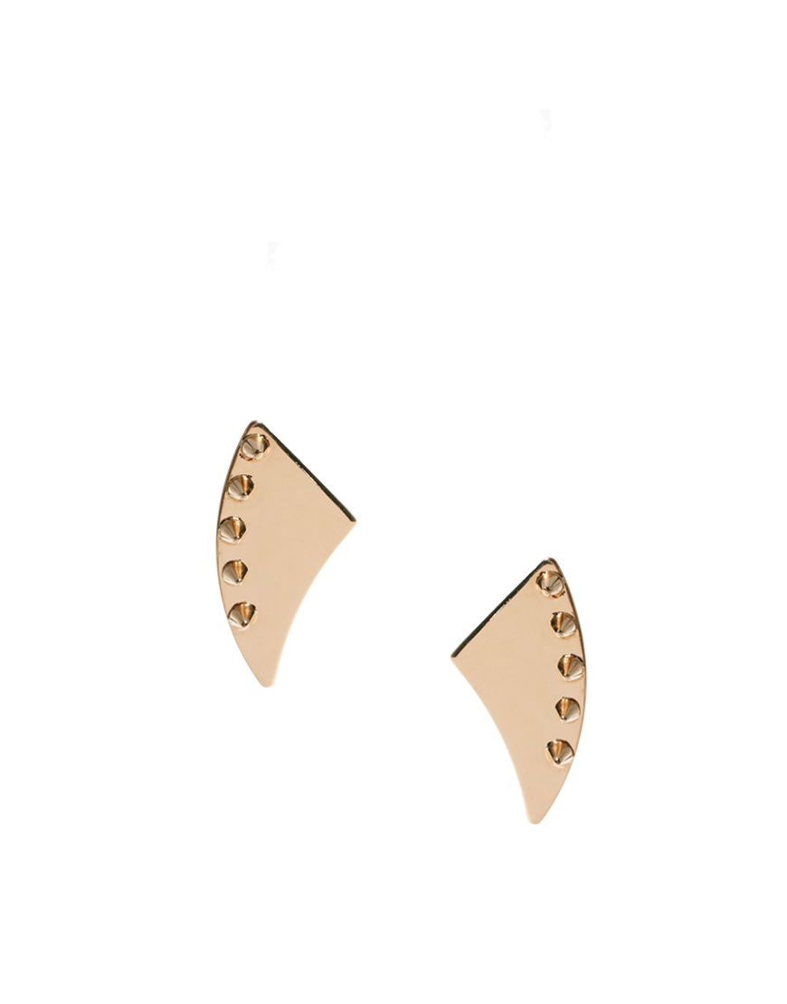 Lyst Maria Francesca Pepe Thorn Shape Stud Earrings With Spikes In Gallery