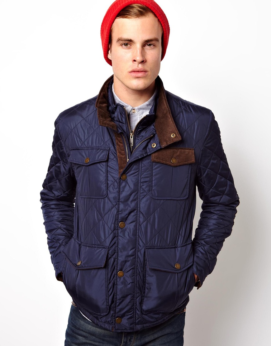 Pepe Jeans Selected Quilted Jacket in Blue for Men (Navy) | Lyst