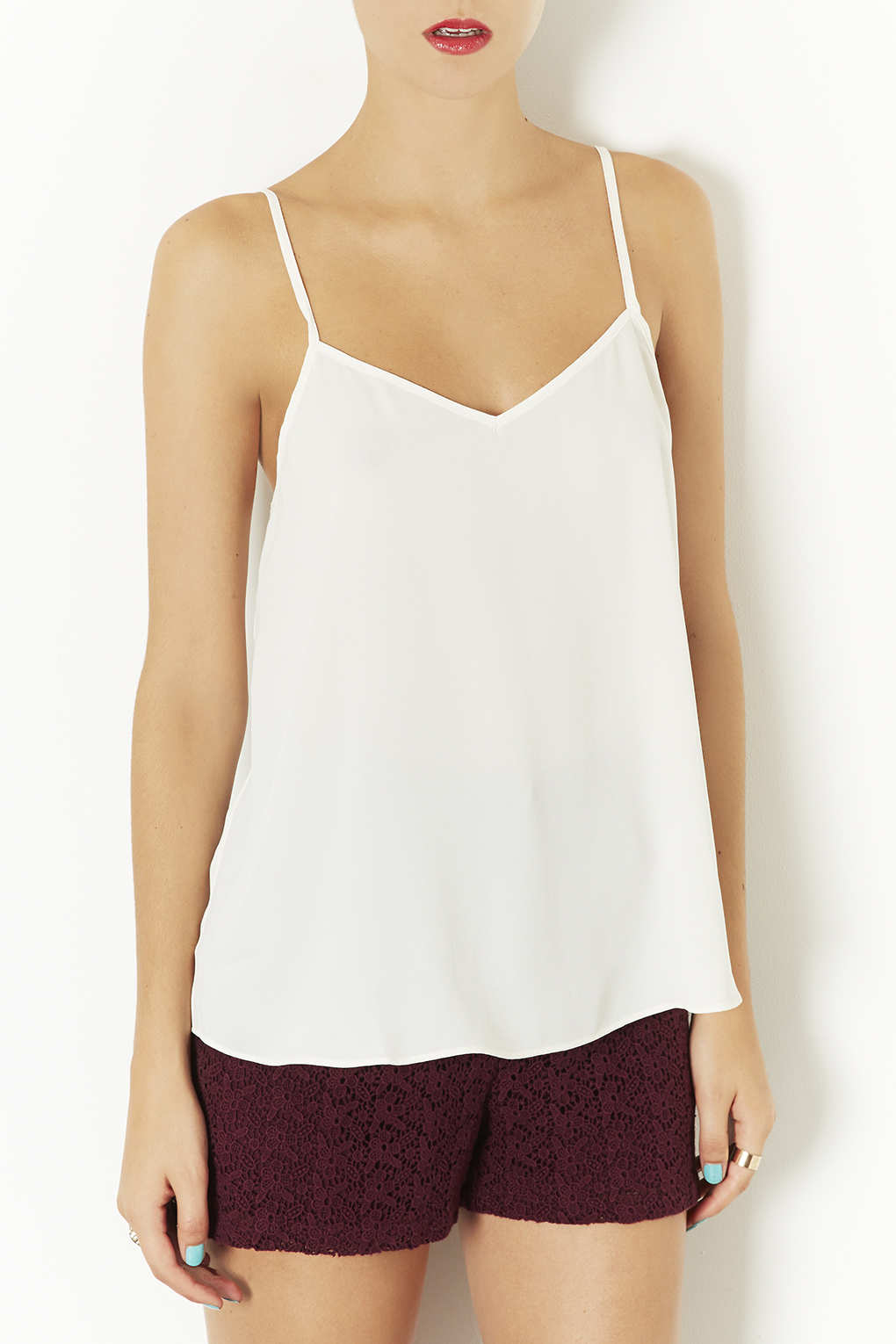 topshop white cami