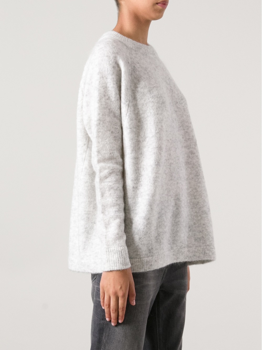 Acne Studios Rue Mohair Sweater in White - Lyst