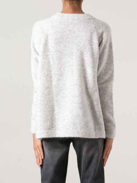 Acne Studios Rue Mohair Sweater in White | Lyst
