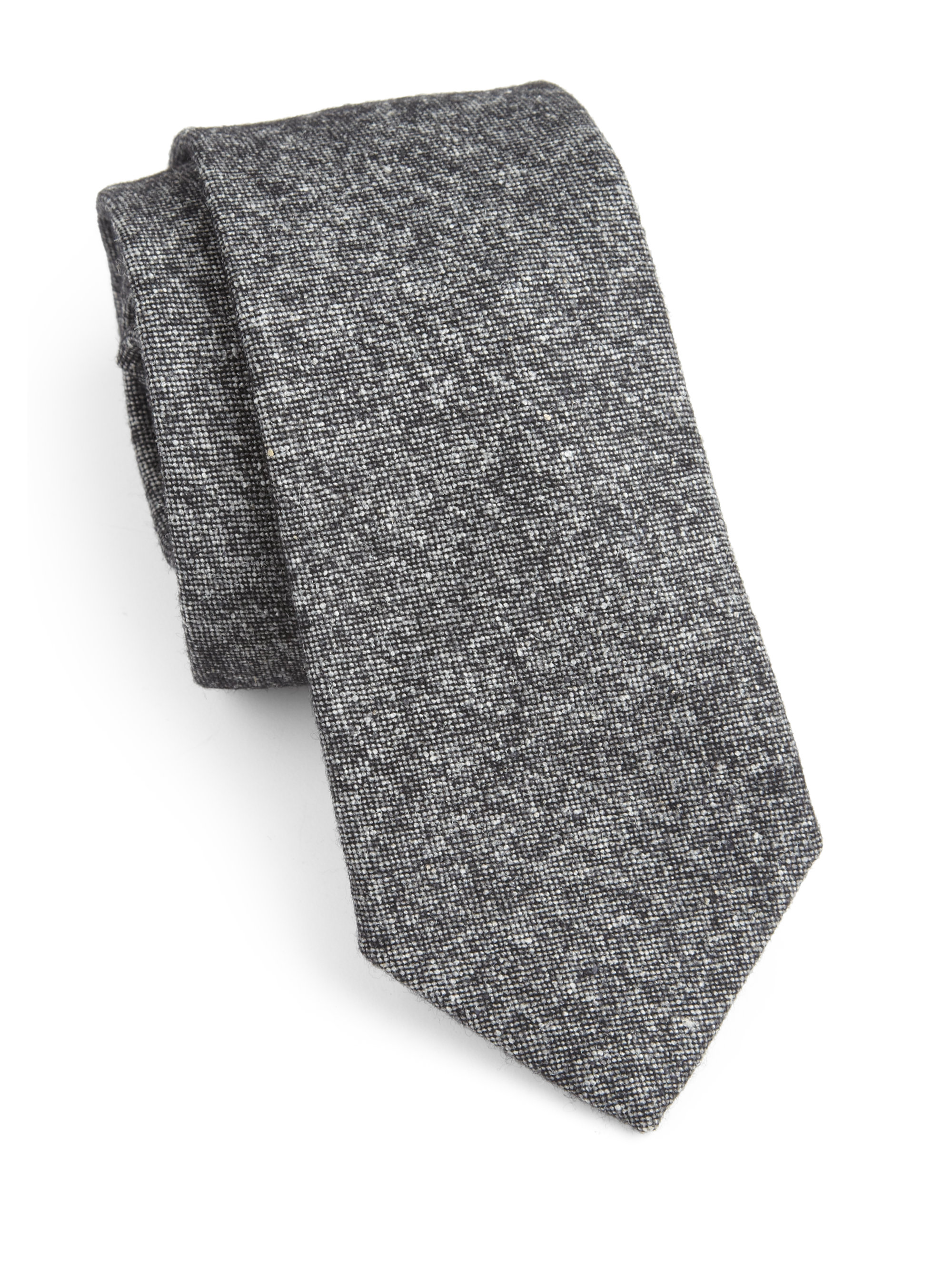Brunello cucinelli Donegal Wool-silk-cashmere Tie in Gray for Men | Lyst