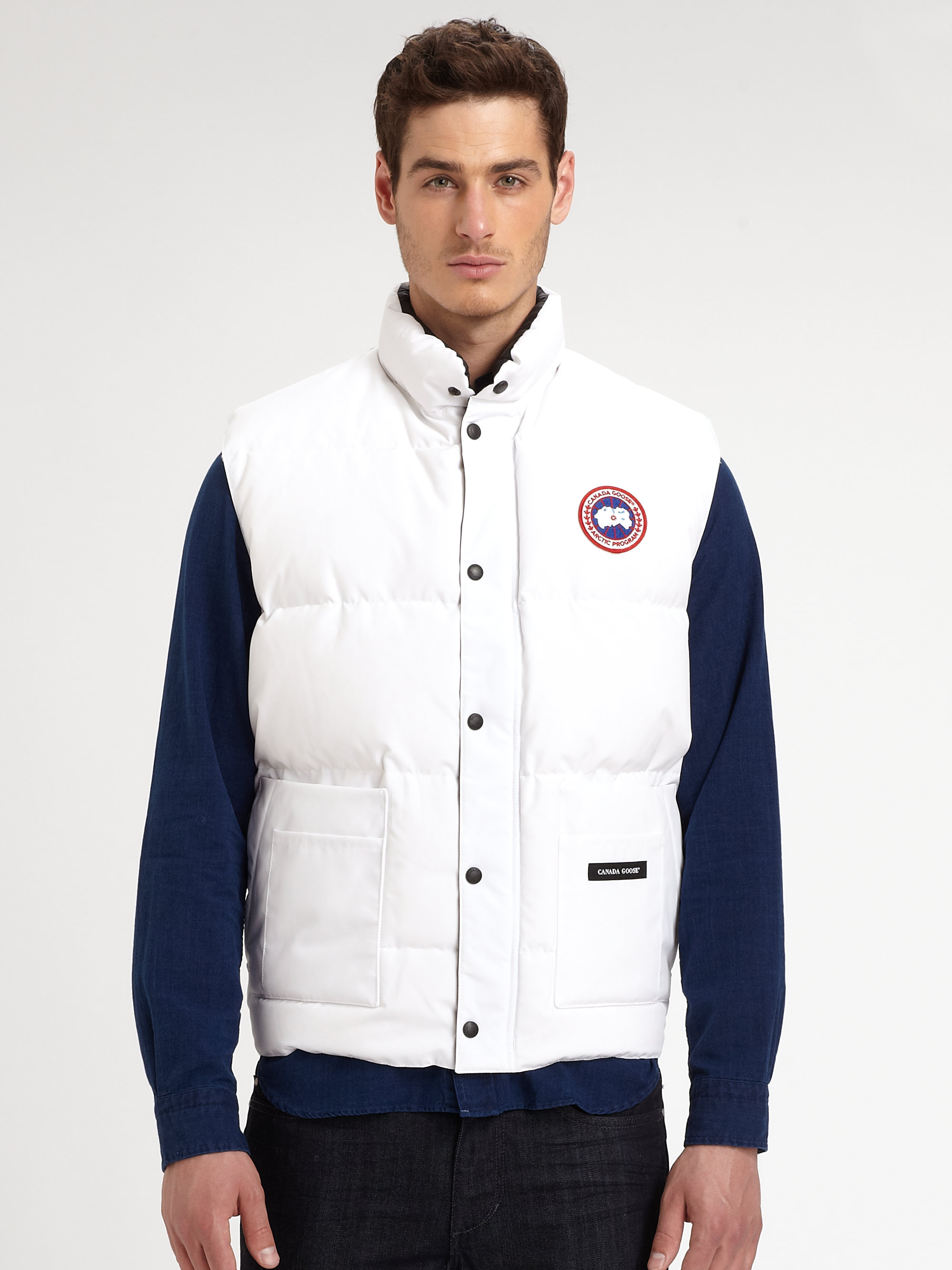 White Canada Goose Gilet Sale, 54% OFF | wolfnebraska.com