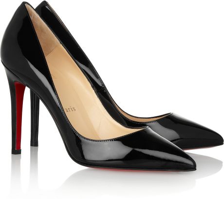 Christian Louboutin The Pigalle 100 Patent-leather Pumps in Black | Lyst
