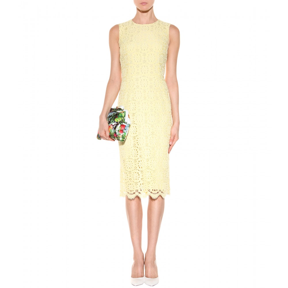 yellow dolce and gabbana dress