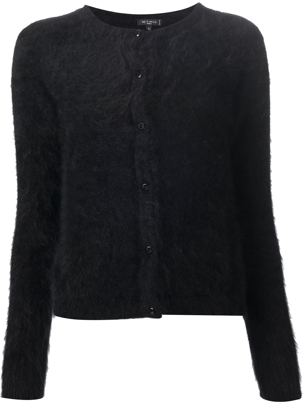 black angora cardigan