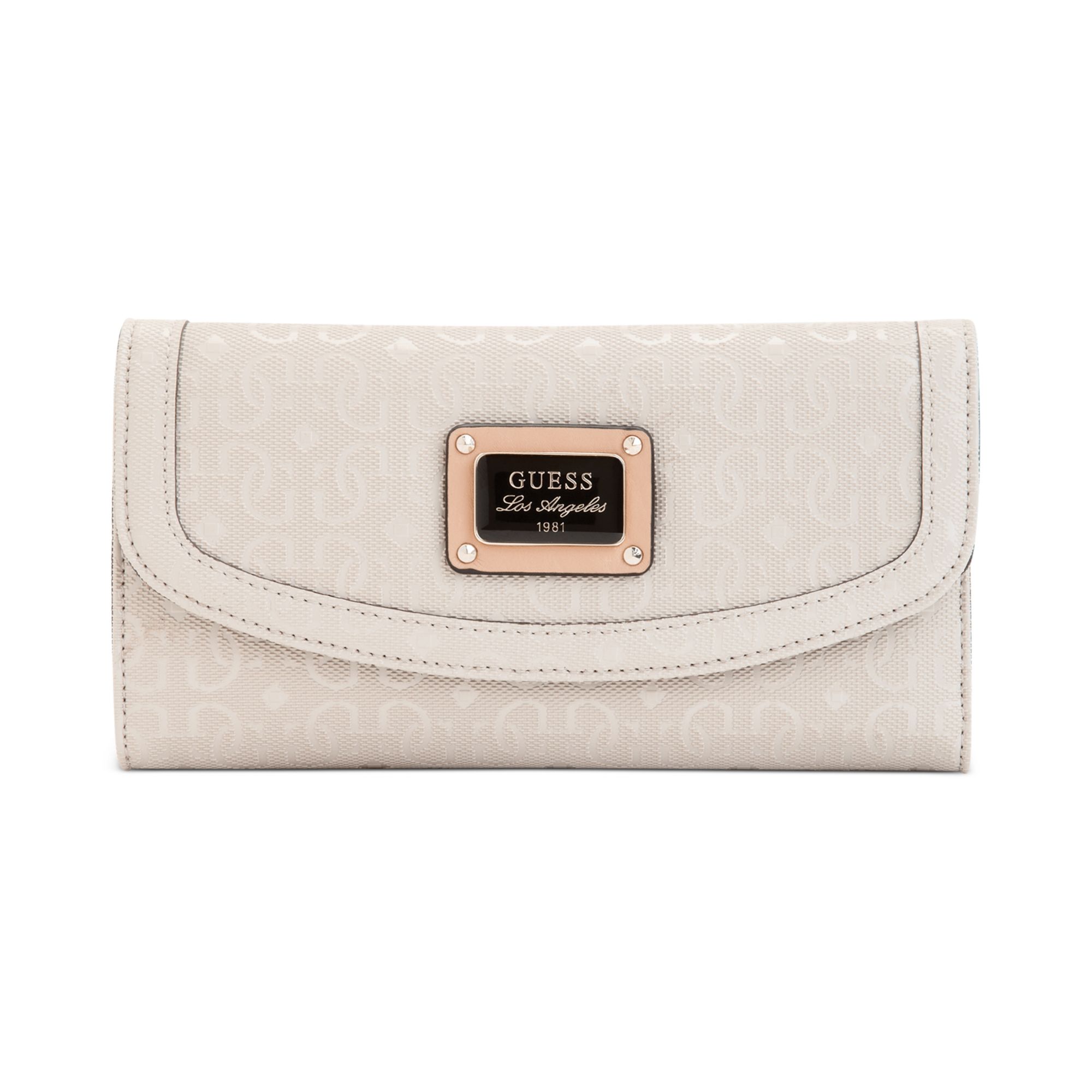 Guess Handbag Specks Multi Clutch Wallet in Natural | Lyst