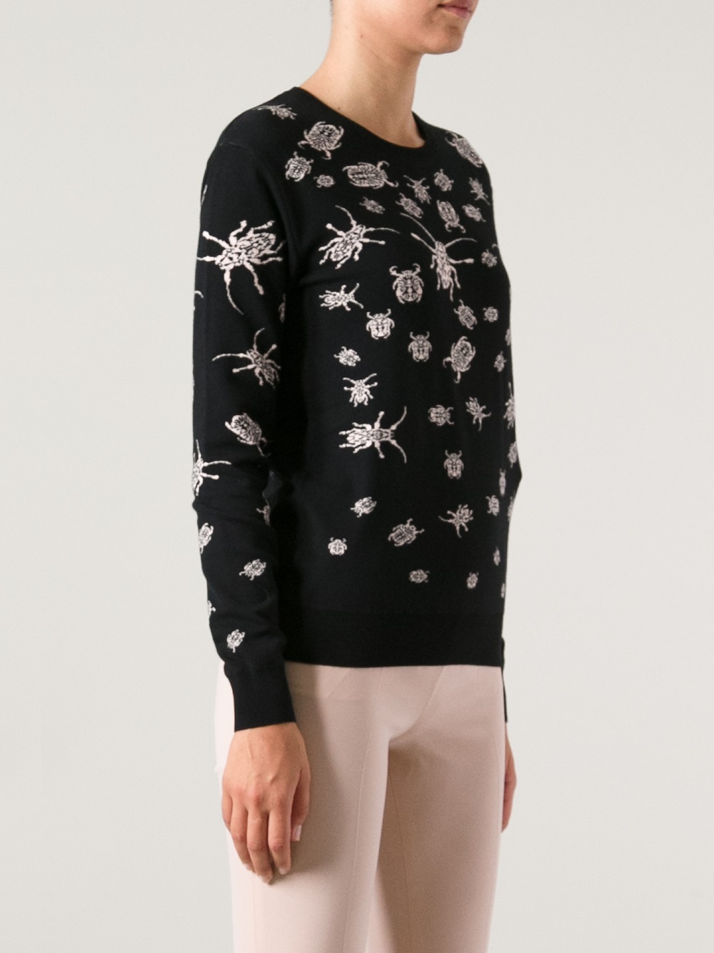 McQ Insect Print Sweater in Black - Lyst