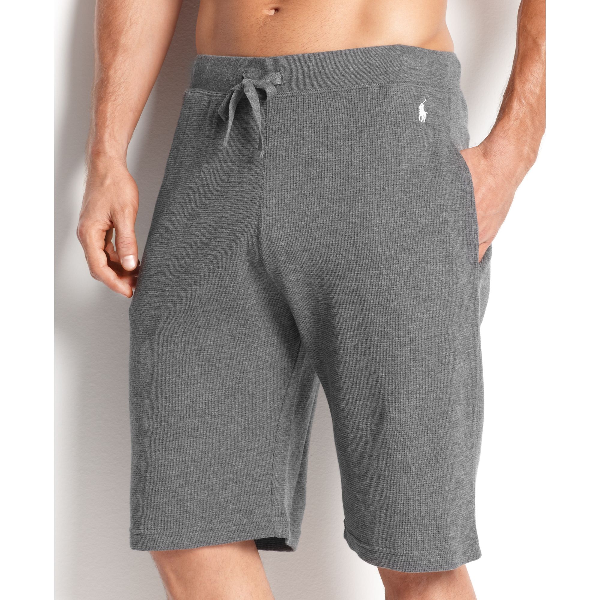 Polo ralph lauren Men's Loungewear, Waffle Thermal Shorts in Gray for