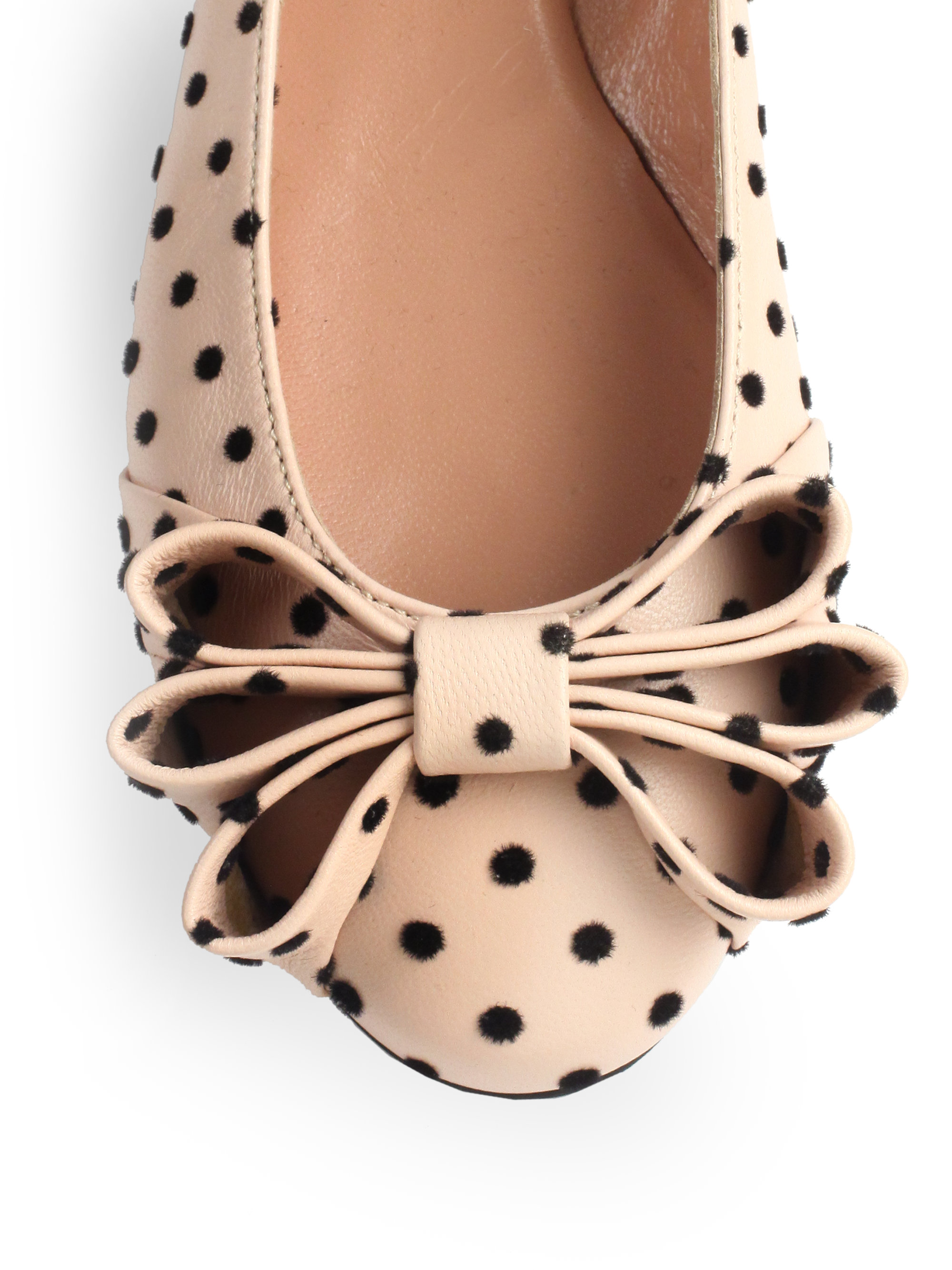 polka dot ballerina flats